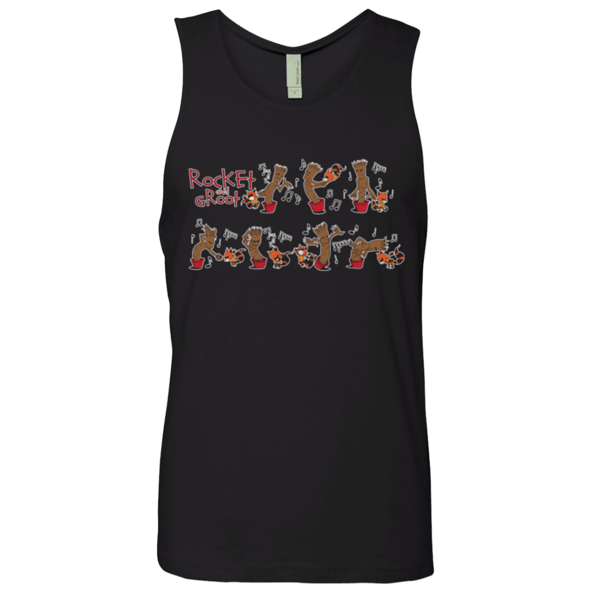T-Shirts Black / Small Rocket and Groot Men's Premium Tank Top