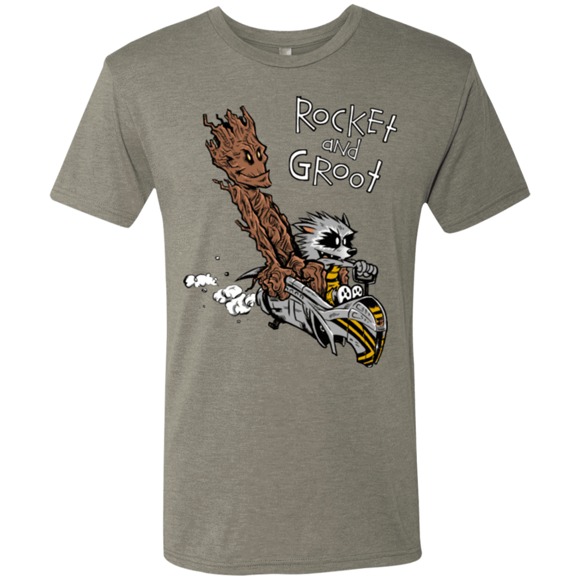T-Shirts Venetian Grey / Small Rocket and Groot Men's Triblend T-Shirt