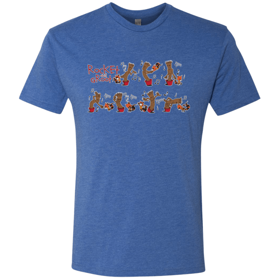 T-Shirts Vintage Royal / Small Rocket and Groot Men's Triblend T-Shirt