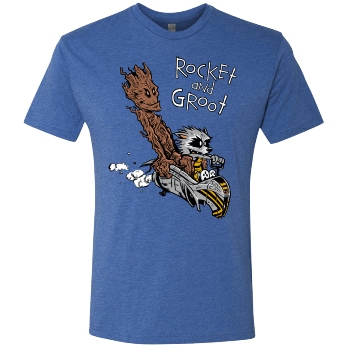 T-Shirts Vintage Royal / Small Rocket and Groot Men's Triblend T-Shirt