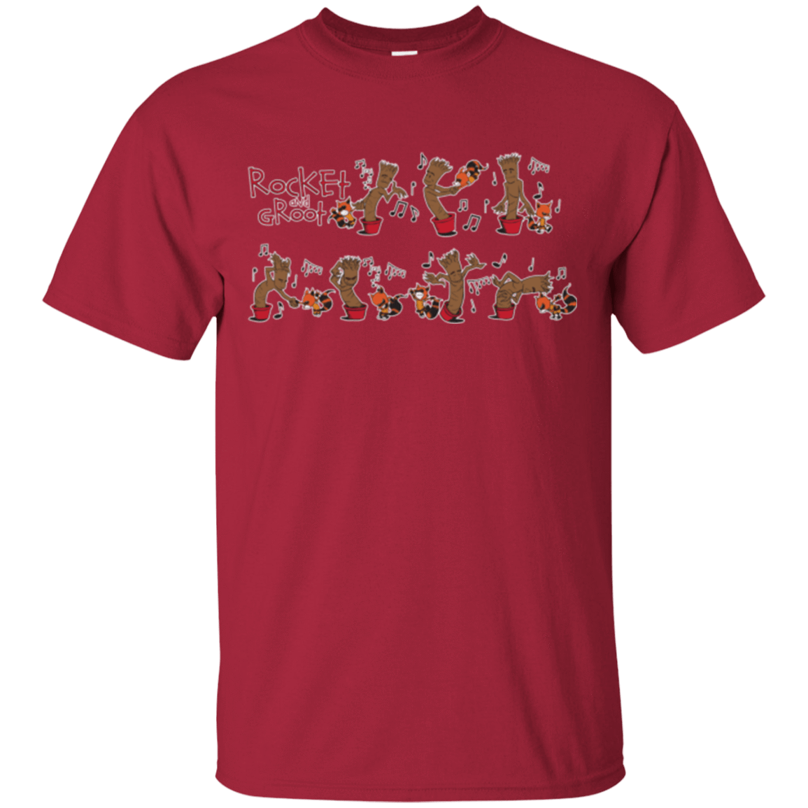T-Shirts Cardinal / Small Rocket and Groot T-Shirt