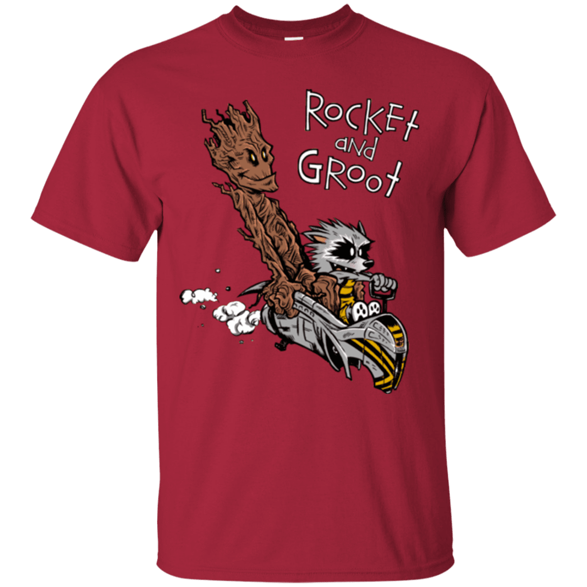 T-Shirts Cardinal / Small Rocket and Groot T-Shirt
