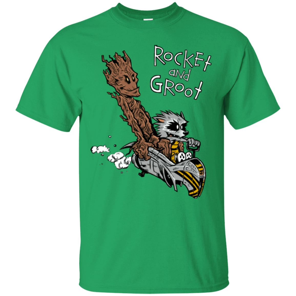T-Shirts Irish Green / Small Rocket and Groot T-Shirt