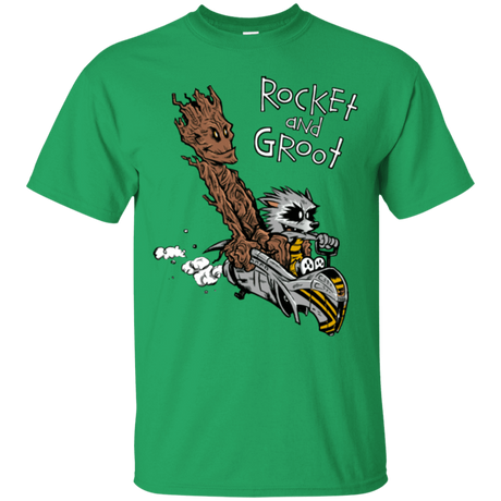 T-Shirts Irish Green / Small Rocket and Groot T-Shirt