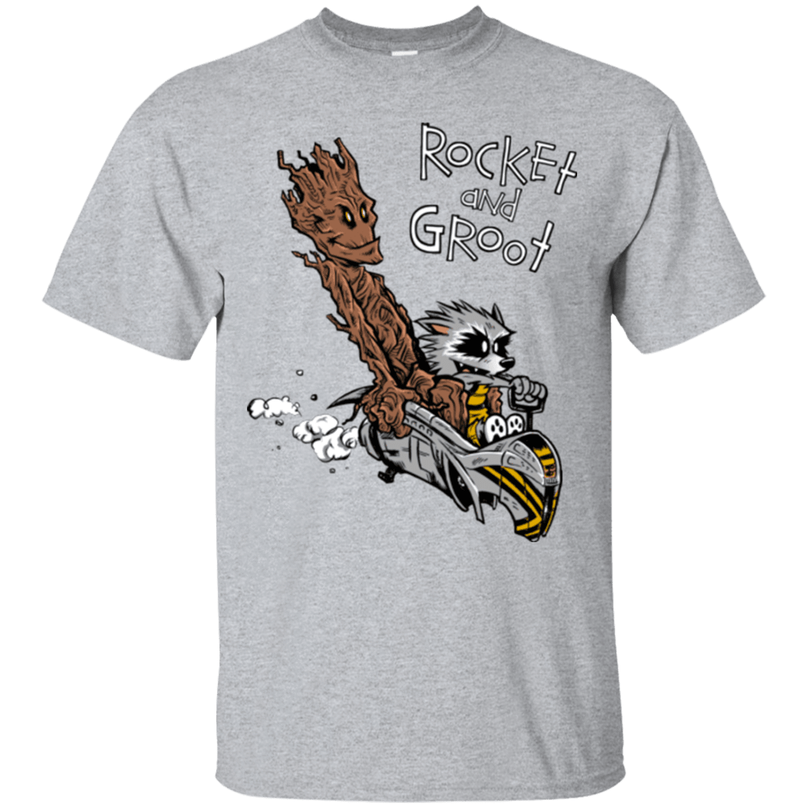 T-Shirts Sport Grey / Small Rocket and Groot T-Shirt