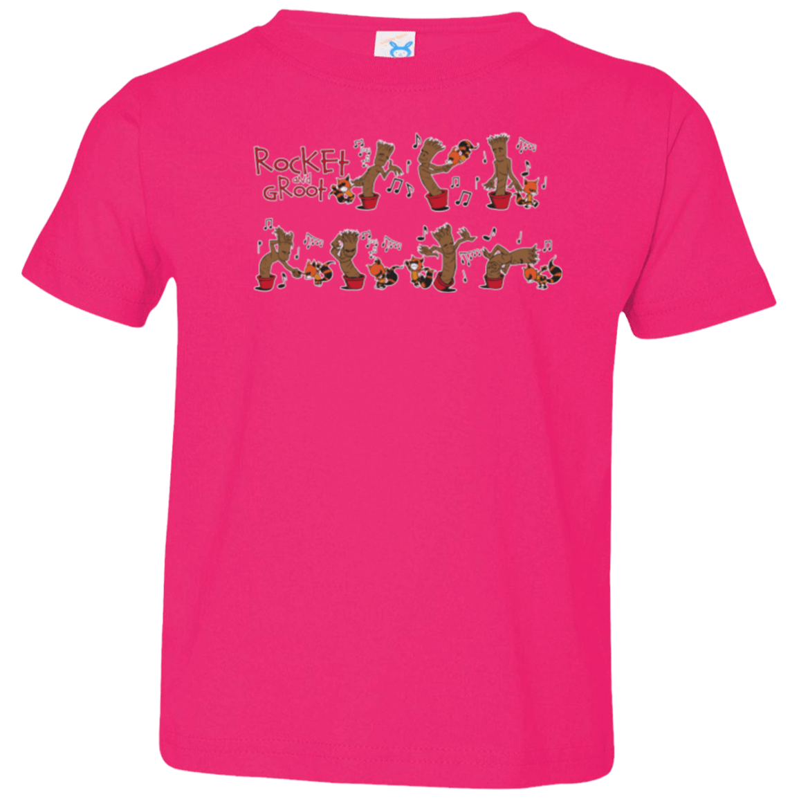 T-Shirts Hot Pink / 2T Rocket and Groot Toddler Premium T-Shirt