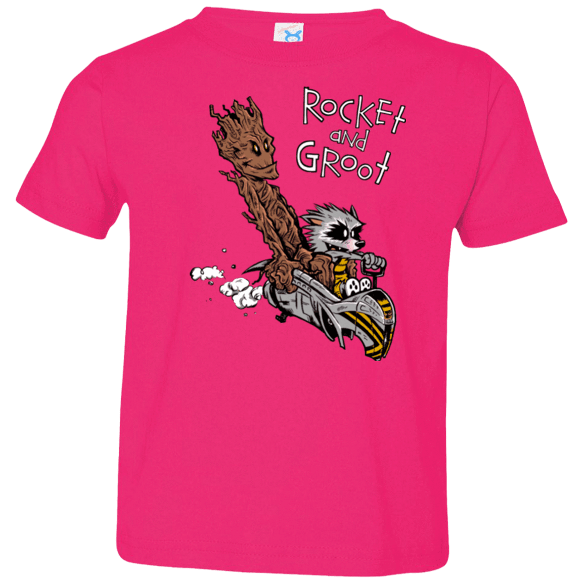 T-Shirts Hot Pink / 2T Rocket and Groot Toddler Premium T-Shirt