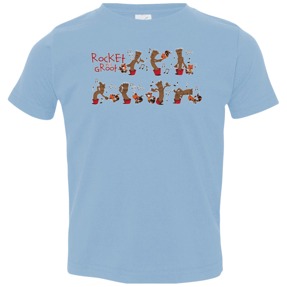 T-Shirts Light Blue / 2T Rocket and Groot Toddler Premium T-Shirt