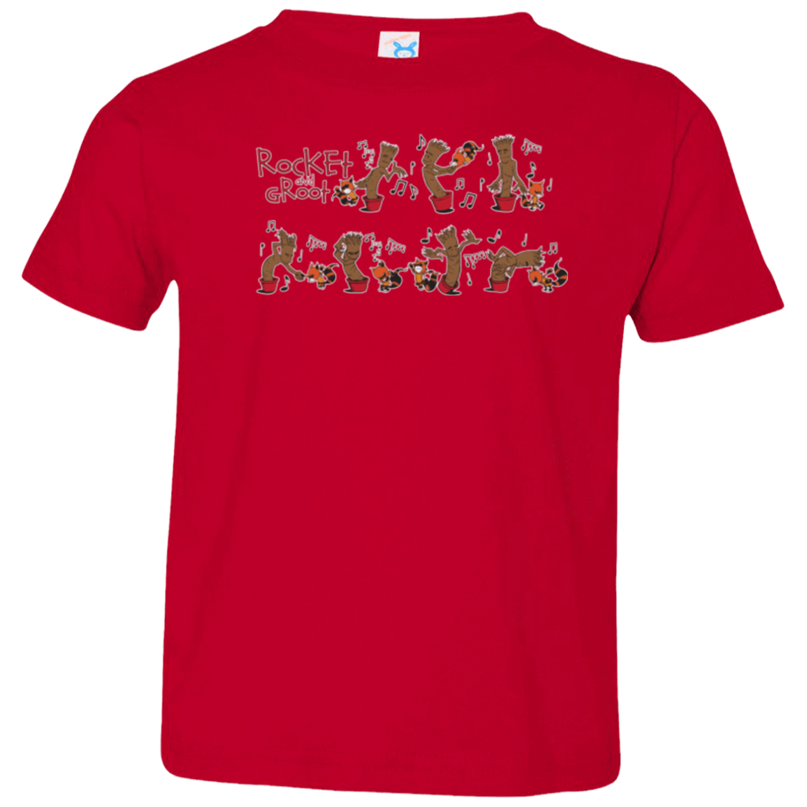 T-Shirts Red / 2T Rocket and Groot Toddler Premium T-Shirt