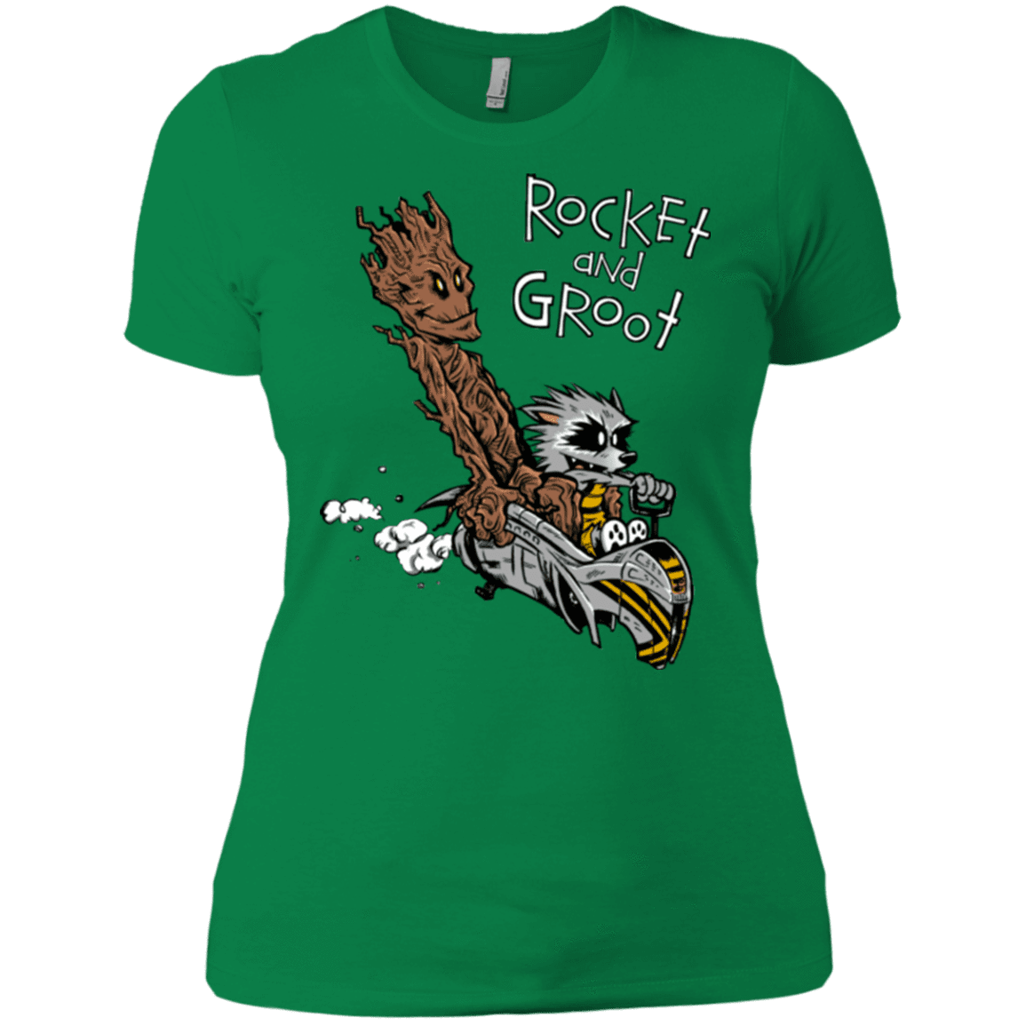 T-Shirts Kelly Green / X-Small Rocket and Groot Women's Premium T-Shirt