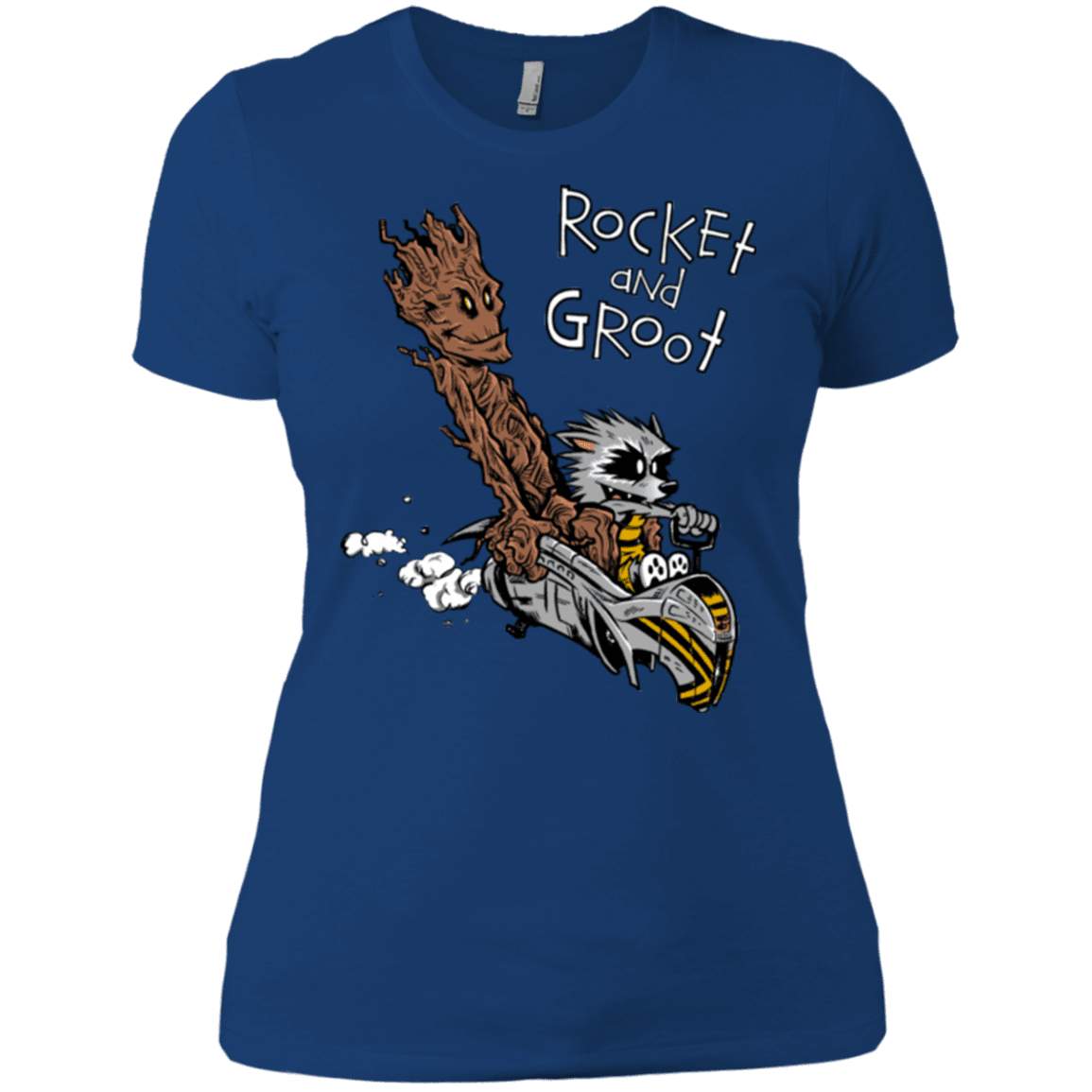 T-Shirts Royal / X-Small Rocket and Groot Women's Premium T-Shirt