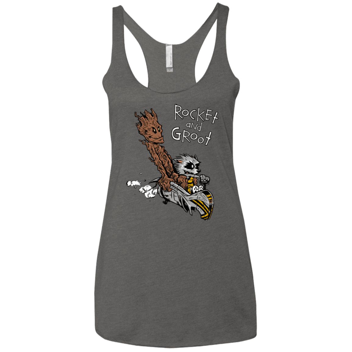T-Shirts Premium Heather / X-Small Rocket and Groot Women's Triblend Racerback Tank