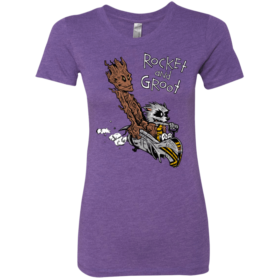 T-Shirts Purple Rush / Small Rocket and Groot Women's Triblend T-Shirt