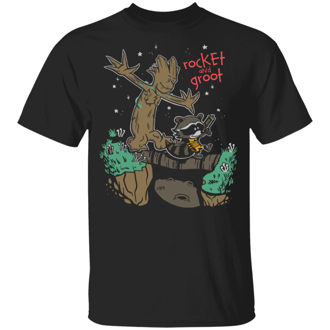T-Shirts Black / YXS Rocket and Groot Youth T-Shirt