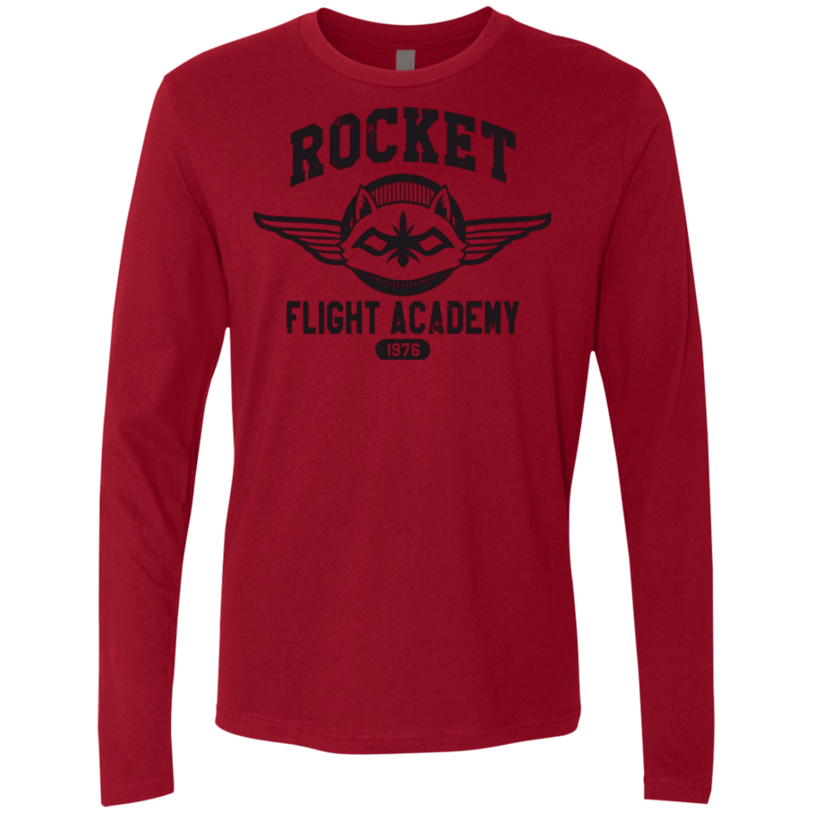 T-Shirts Cardinal / Small Rocket Flight Academy Men's Premium Long Sleeve