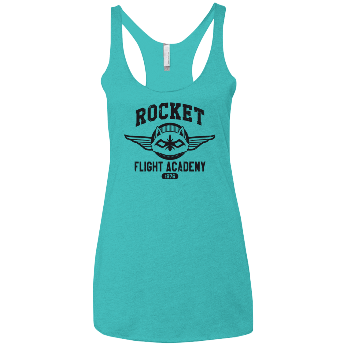 T-Shirts Tahiti Blue / X-Small Rocket Flight Academy Women's Triblend Racerback Tank