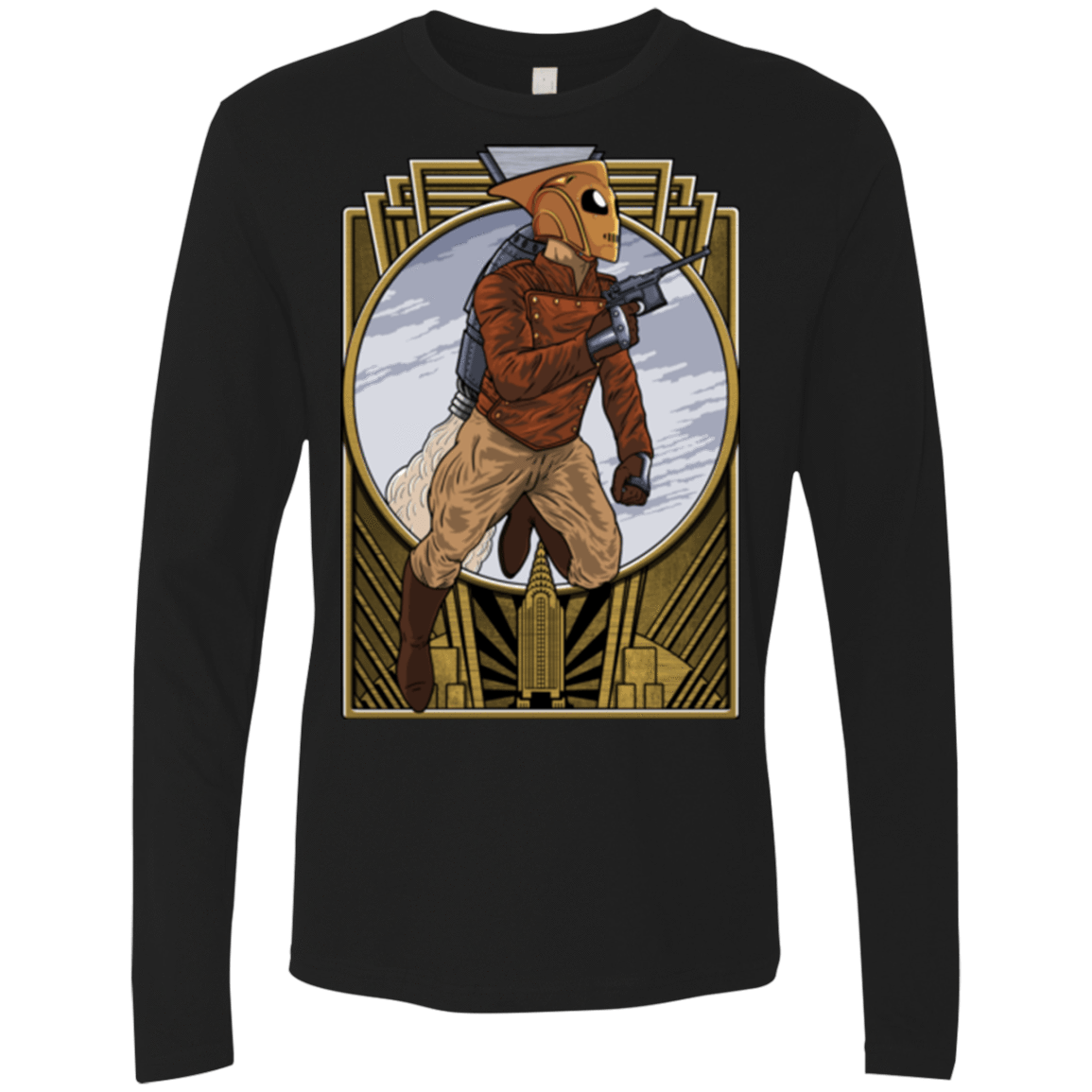 T-Shirts Black / Small Rocket Man Men's Premium Long Sleeve