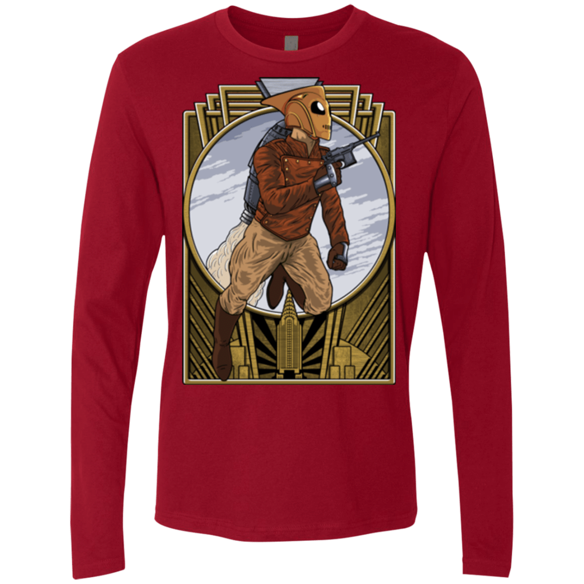 T-Shirts Cardinal / Small Rocket Man Men's Premium Long Sleeve