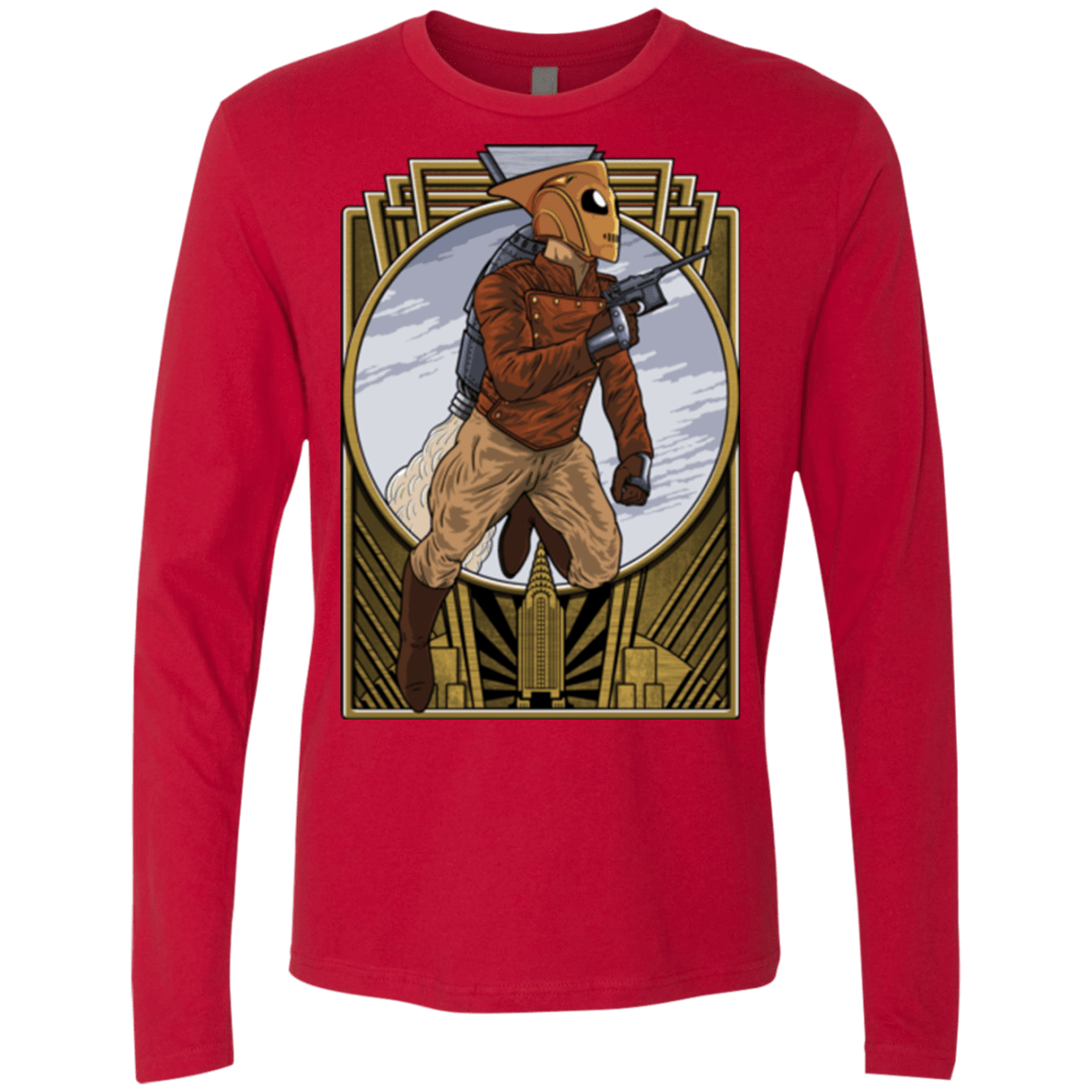 T-Shirts Red / Small Rocket Man Men's Premium Long Sleeve