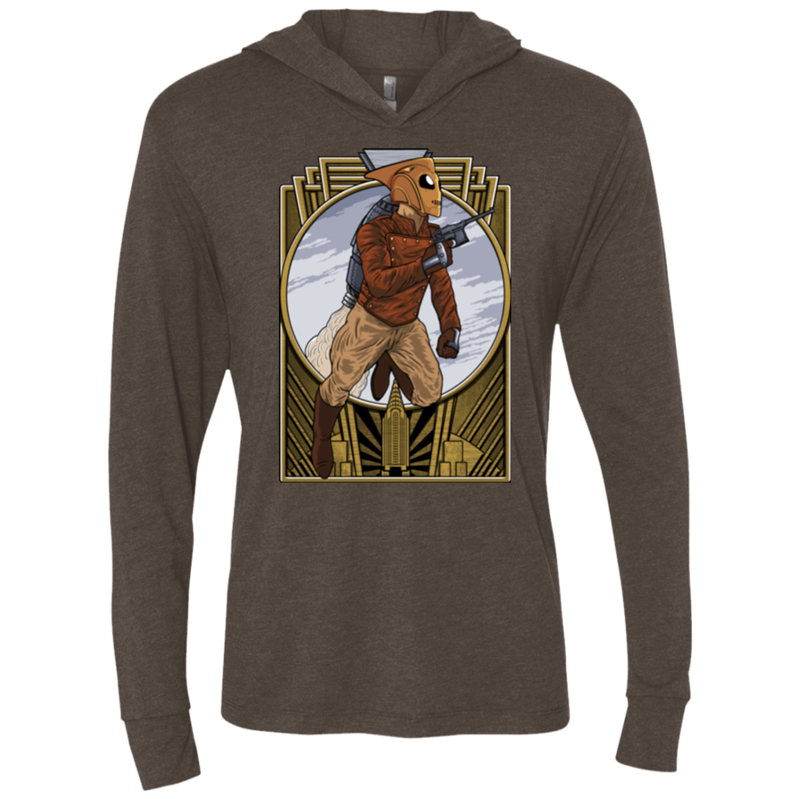 T-Shirts Rocket Man Triblend Long Sleeve Hoodie Tee