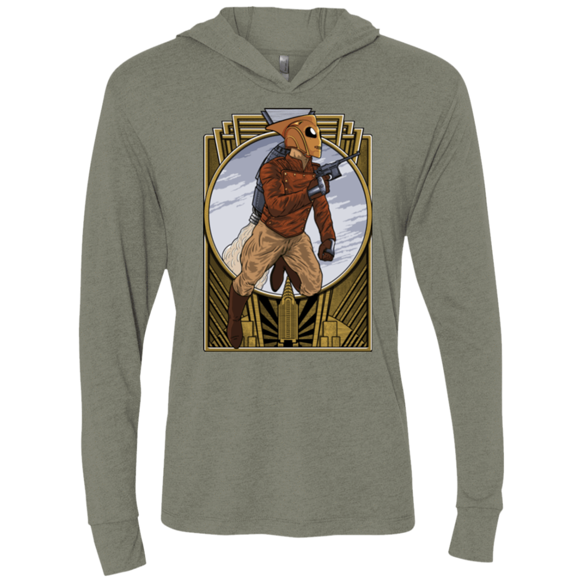 T-Shirts Rocket Man Triblend Long Sleeve Hoodie Tee