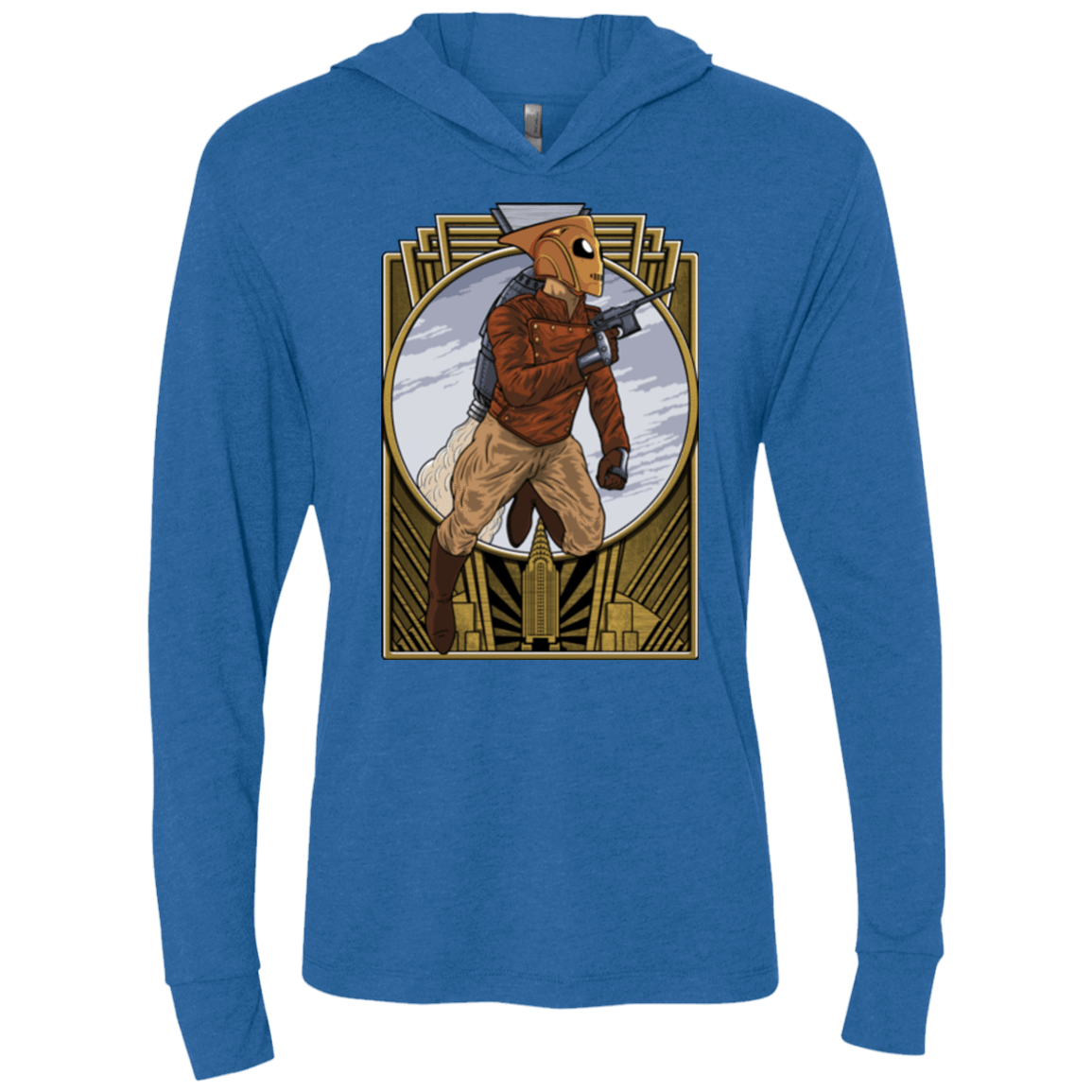 T-Shirts Vintage Royal / X-Small Rocket Man Triblend Long Sleeve Hoodie Tee