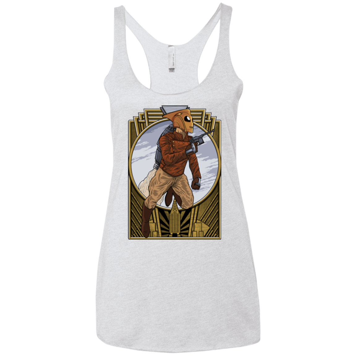 T-Shirts Heather White / X-Small Rocket Man Women's Triblend Racerback Tank