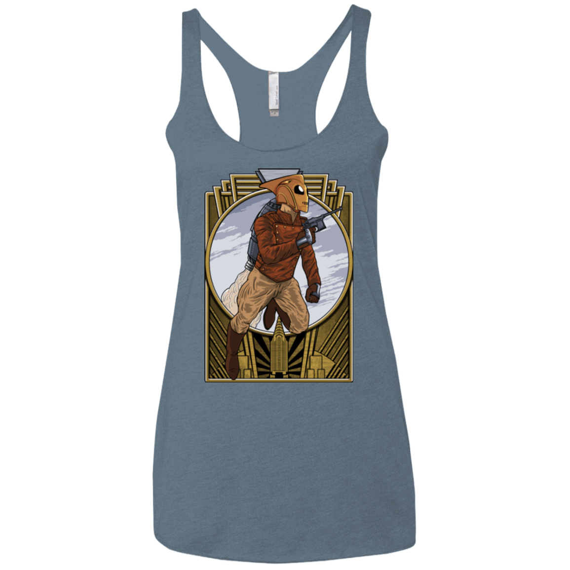T-Shirts Indigo / X-Small Rocket Man Women's Triblend Racerback Tank