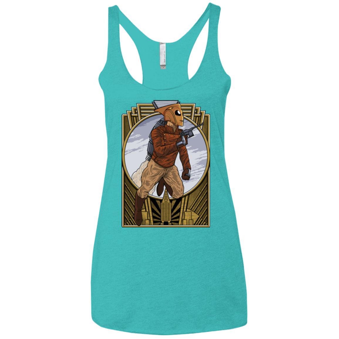 T-Shirts Tahiti Blue / X-Small Rocket Man Women's Triblend Racerback Tank