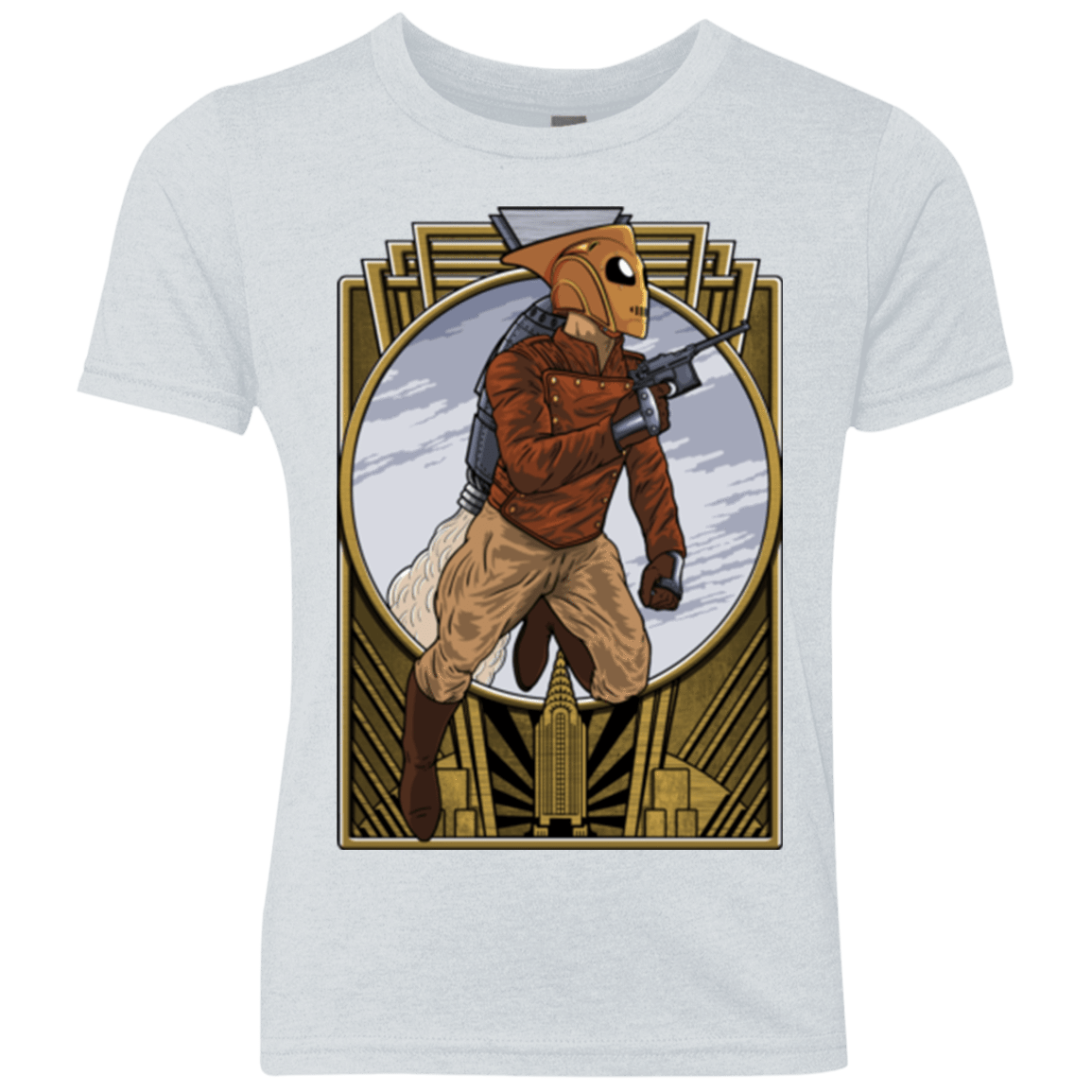 T-Shirts Heather White / YXS Rocket Man Youth Triblend T-Shirt
