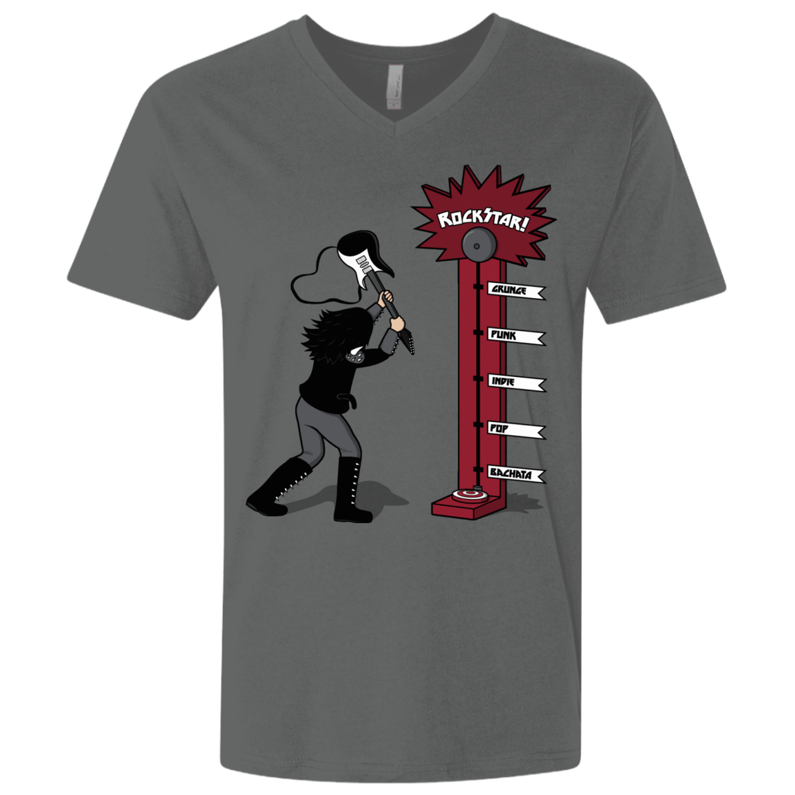 T-Shirts Heavy Metal / X-Small Rockstar Men's Premium V-Neck