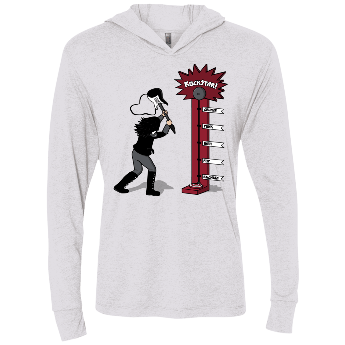 Rockstar Triblend Long Sleeve Hoodie Tee