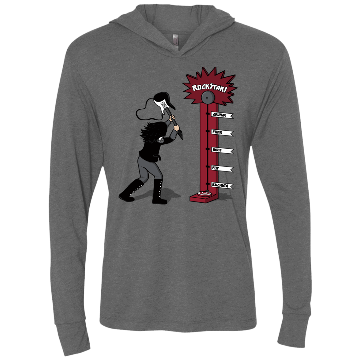 Rockstar Triblend Long Sleeve Hoodie Tee