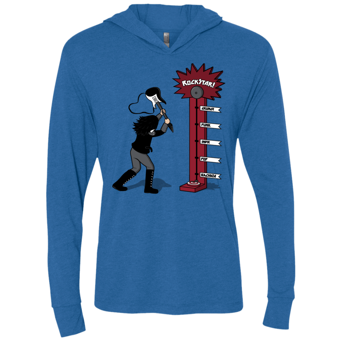 Rockstar Triblend Long Sleeve Hoodie Tee