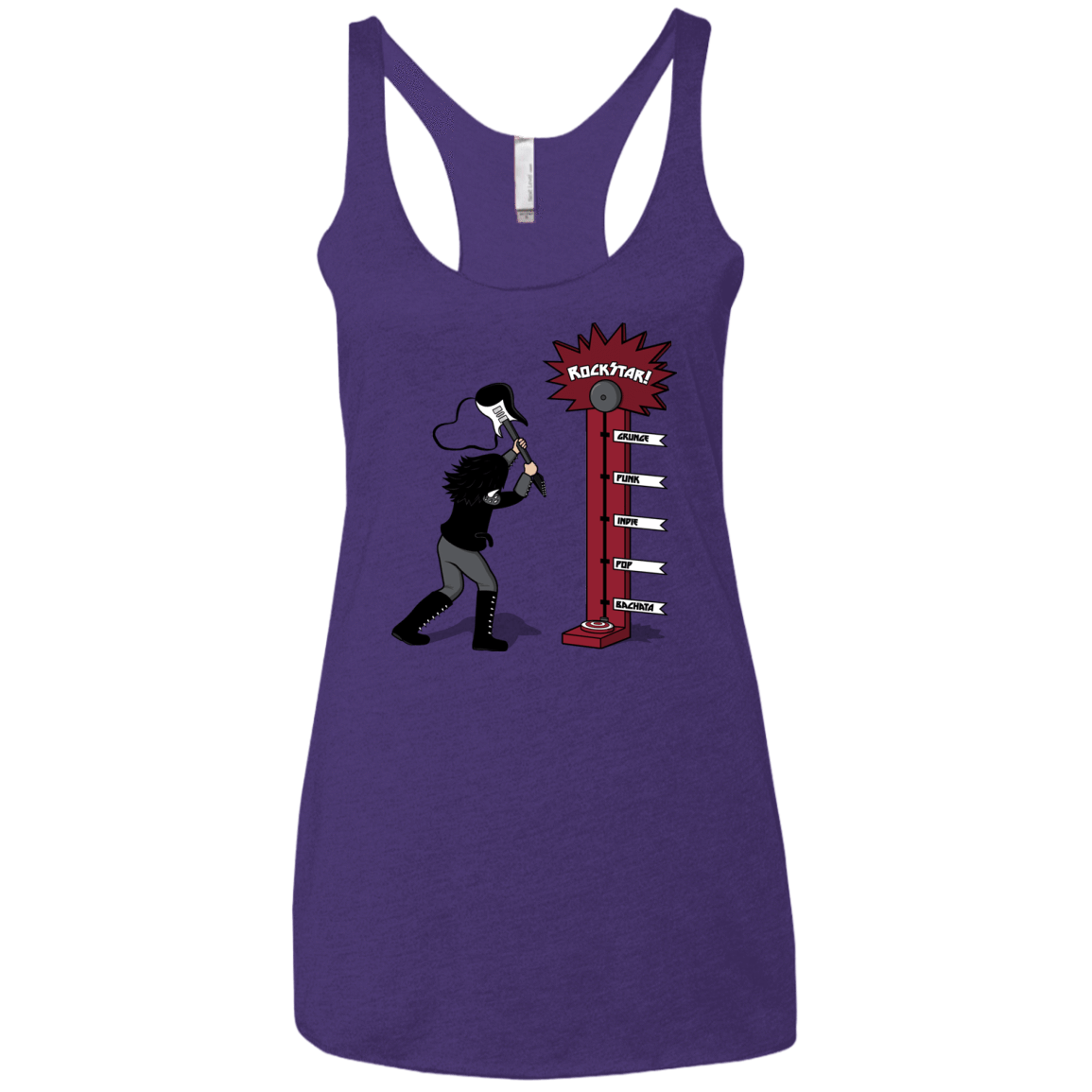 T-Shirts Purple Rush / X-Small Rockstar Women's Triblend Racerback Tank