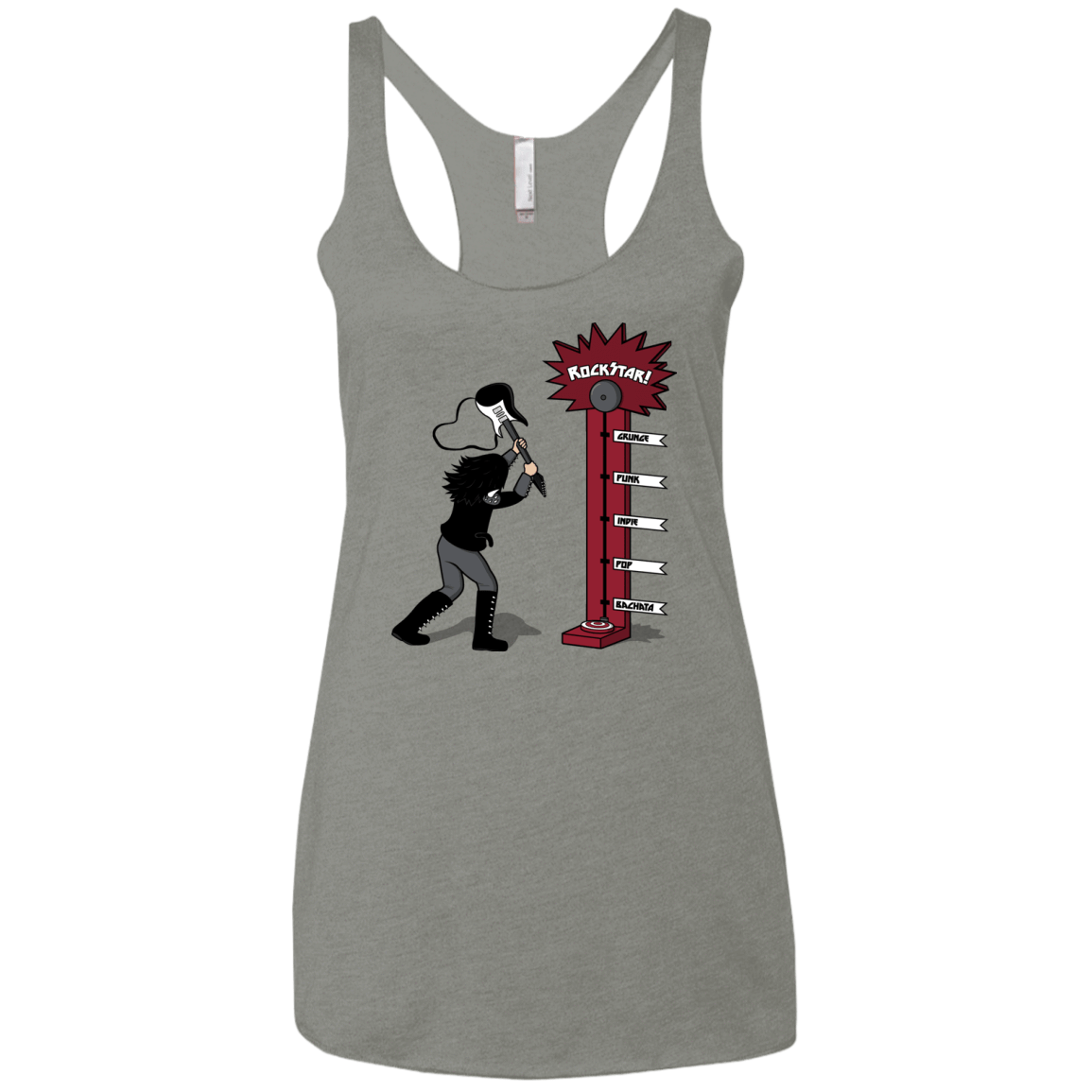 T-Shirts Venetian Grey / X-Small Rockstar Women's Triblend Racerback Tank