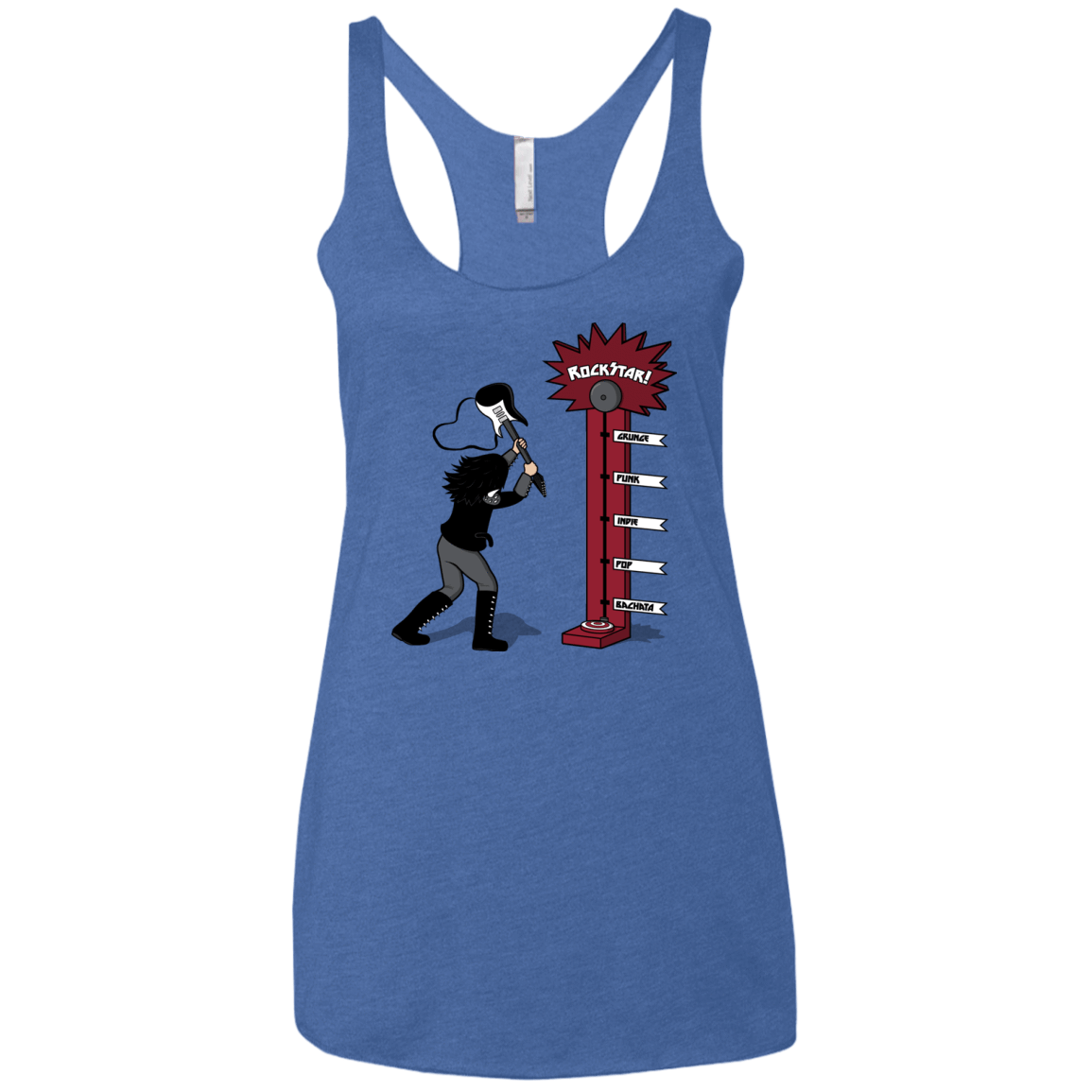 T-Shirts Vintage Royal / X-Small Rockstar Women's Triblend Racerback Tank