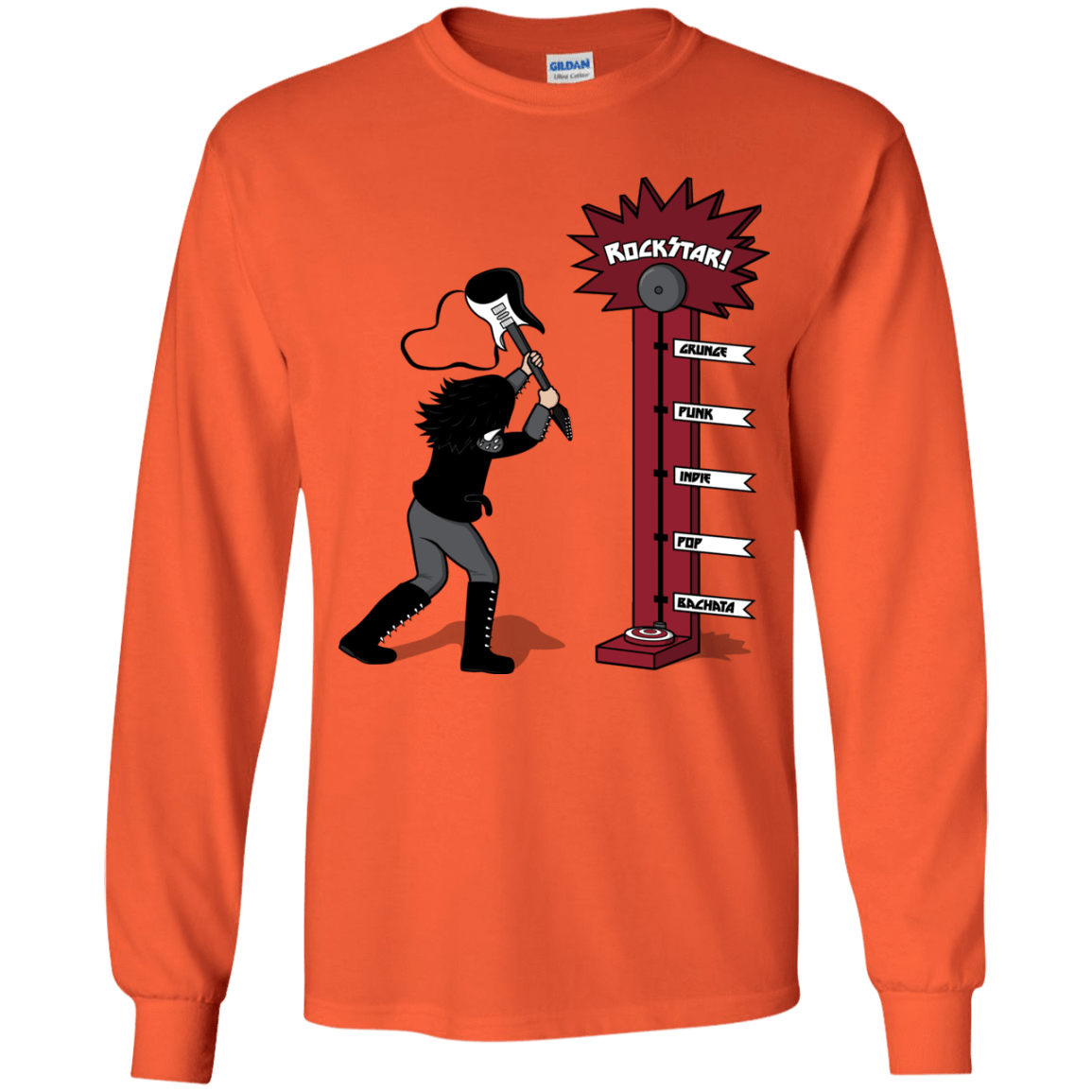 T-Shirts Orange / YS Rockstar Youth Long Sleeve T-Shirt