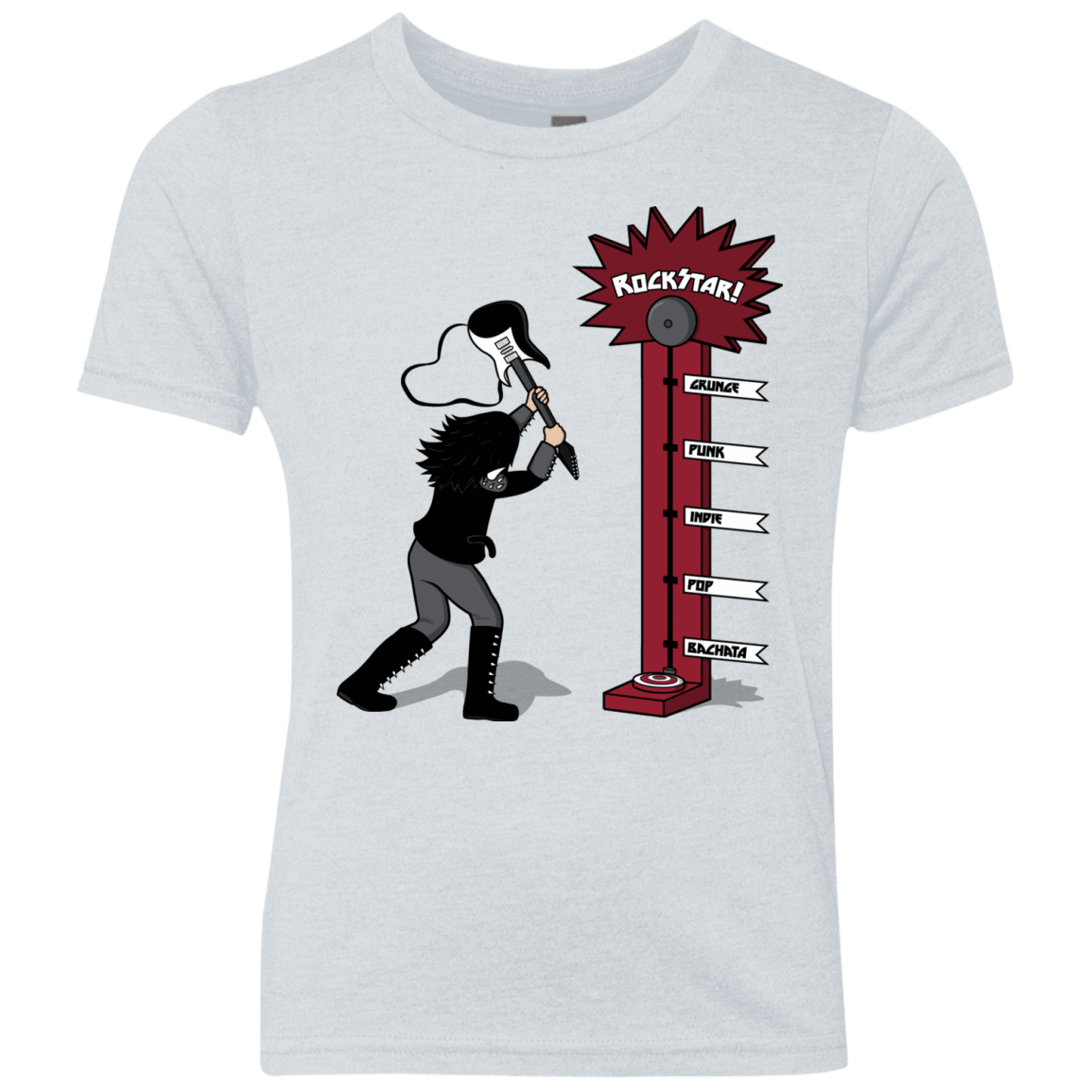 T-Shirts Heather White / YXS Rockstar Youth Triblend T-Shirt