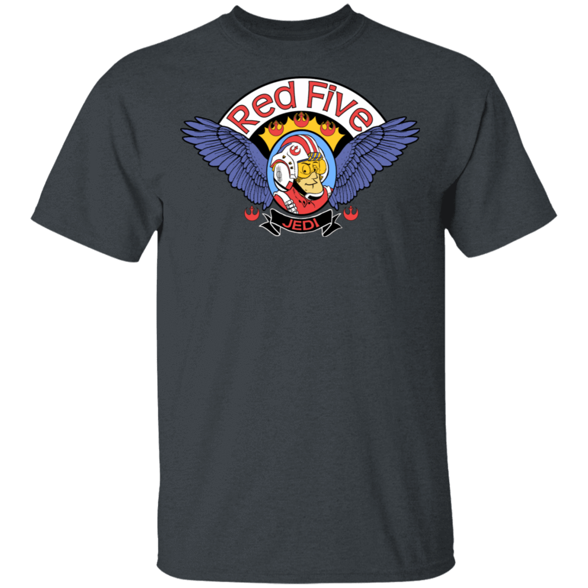 T-Shirts Dark Heather / S Roger Red Five Xwing T-Shirt