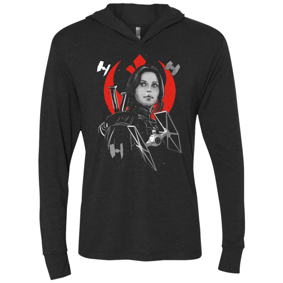 T-Shirts Vintage Black / X-Small Rogue pilot Triblend Long Sleeve Hoodie Tee