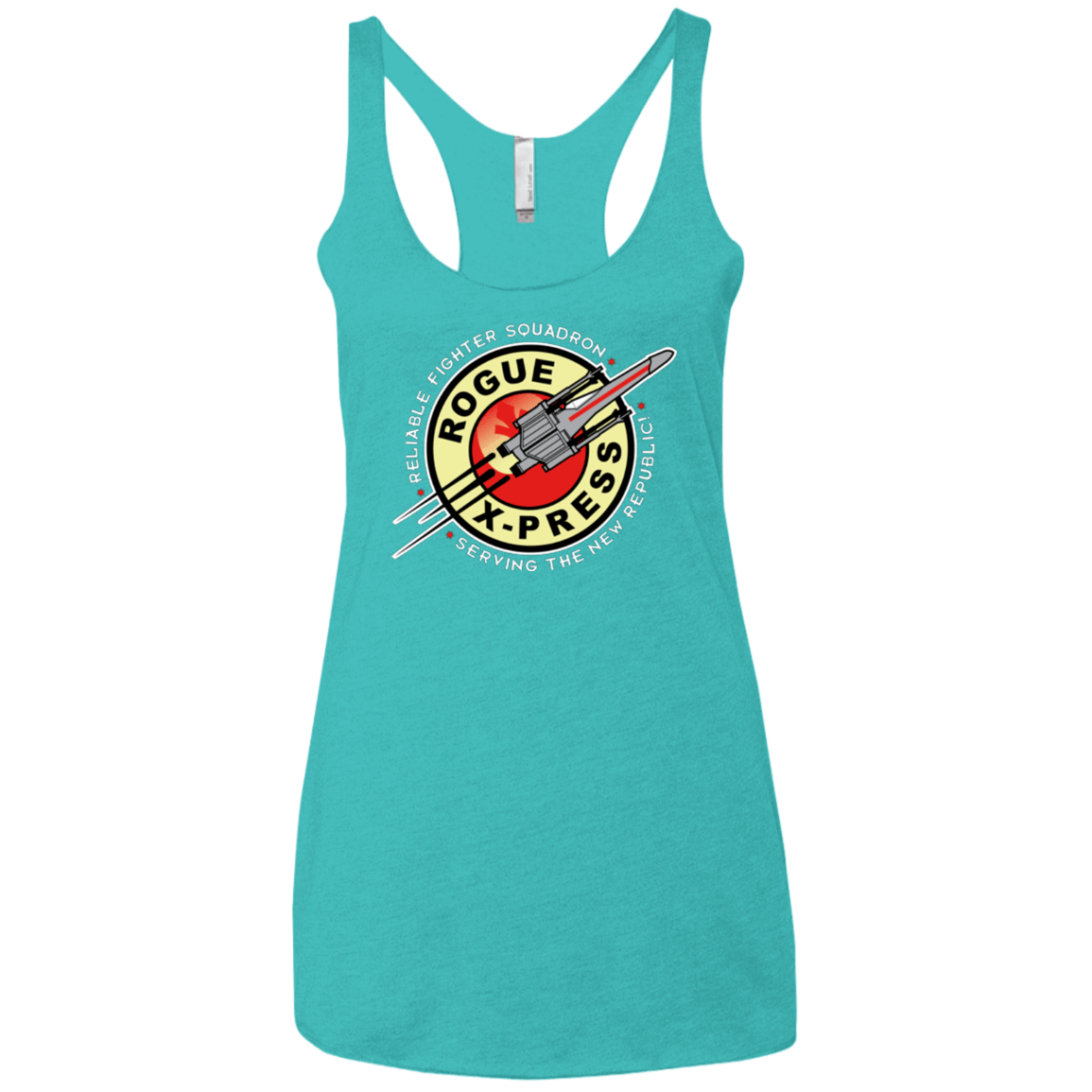 T-Shirts Tahiti Blue / X-Small Rogue X-Press Women's Triblend Racerback Tank