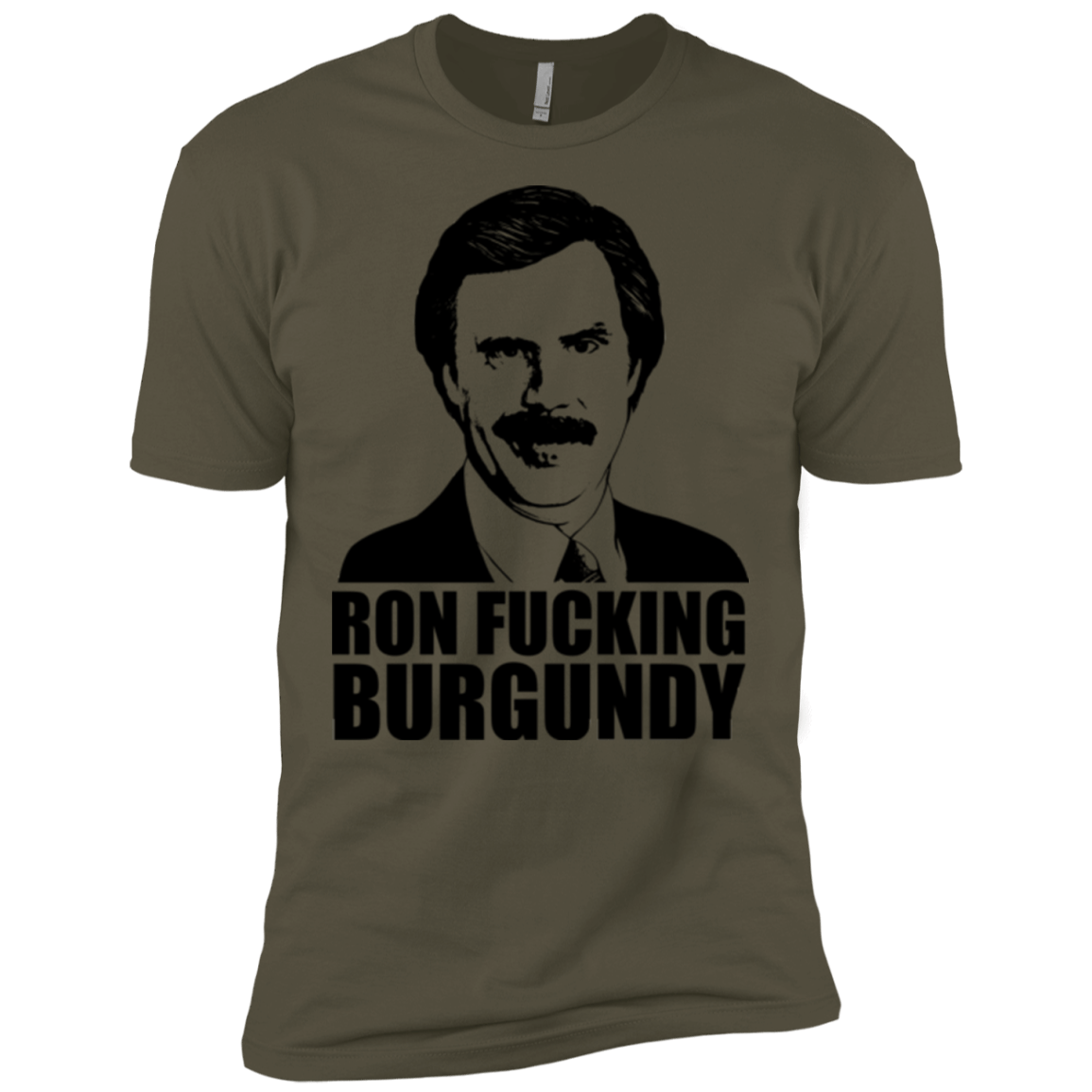 T-Shirts Military Green / X-Small Ron Fucking Burgundy Men's Premium T-Shirt