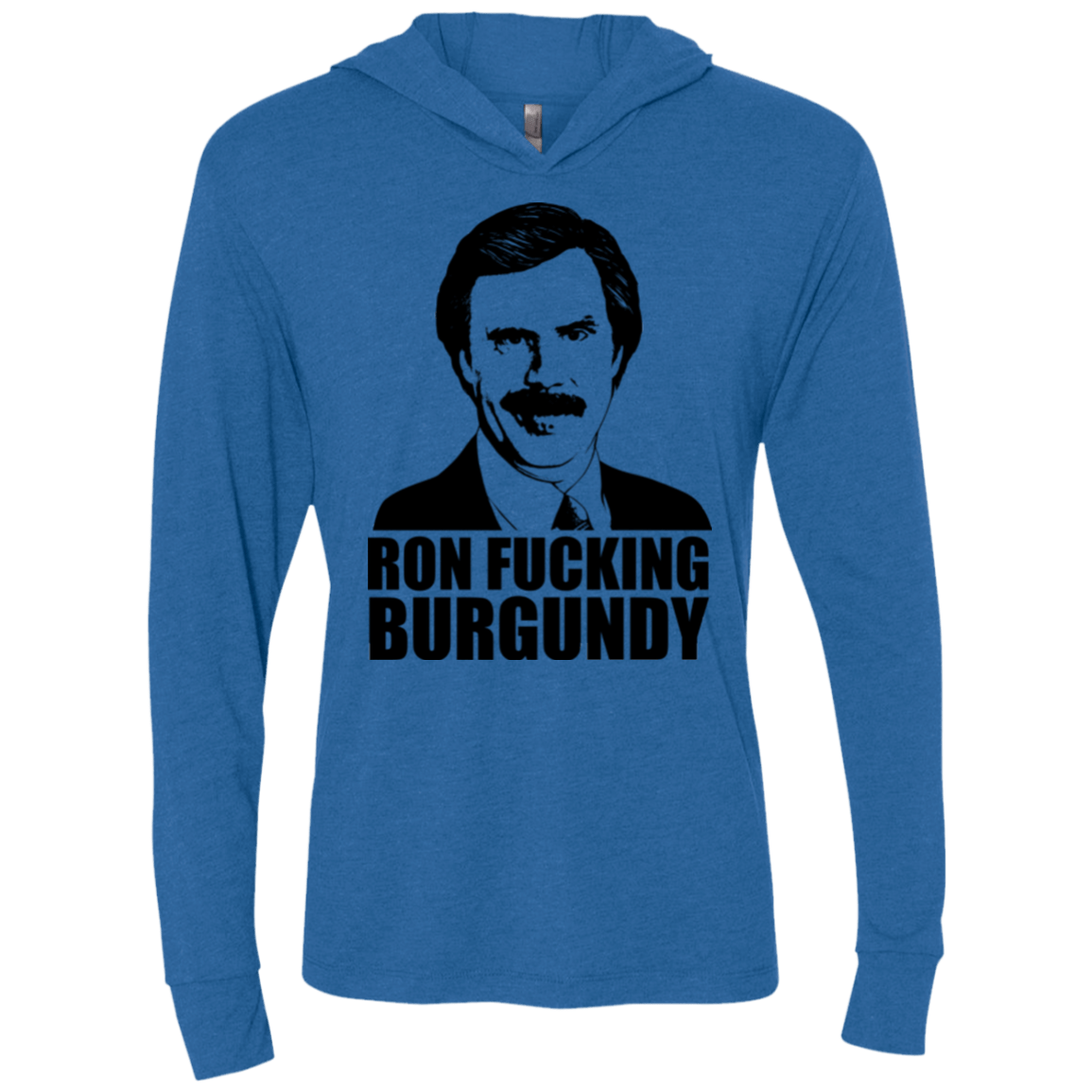 T-Shirts Vintage Royal / X-Small Ron Fucking Burgundy Triblend Long Sleeve Hoodie Tee