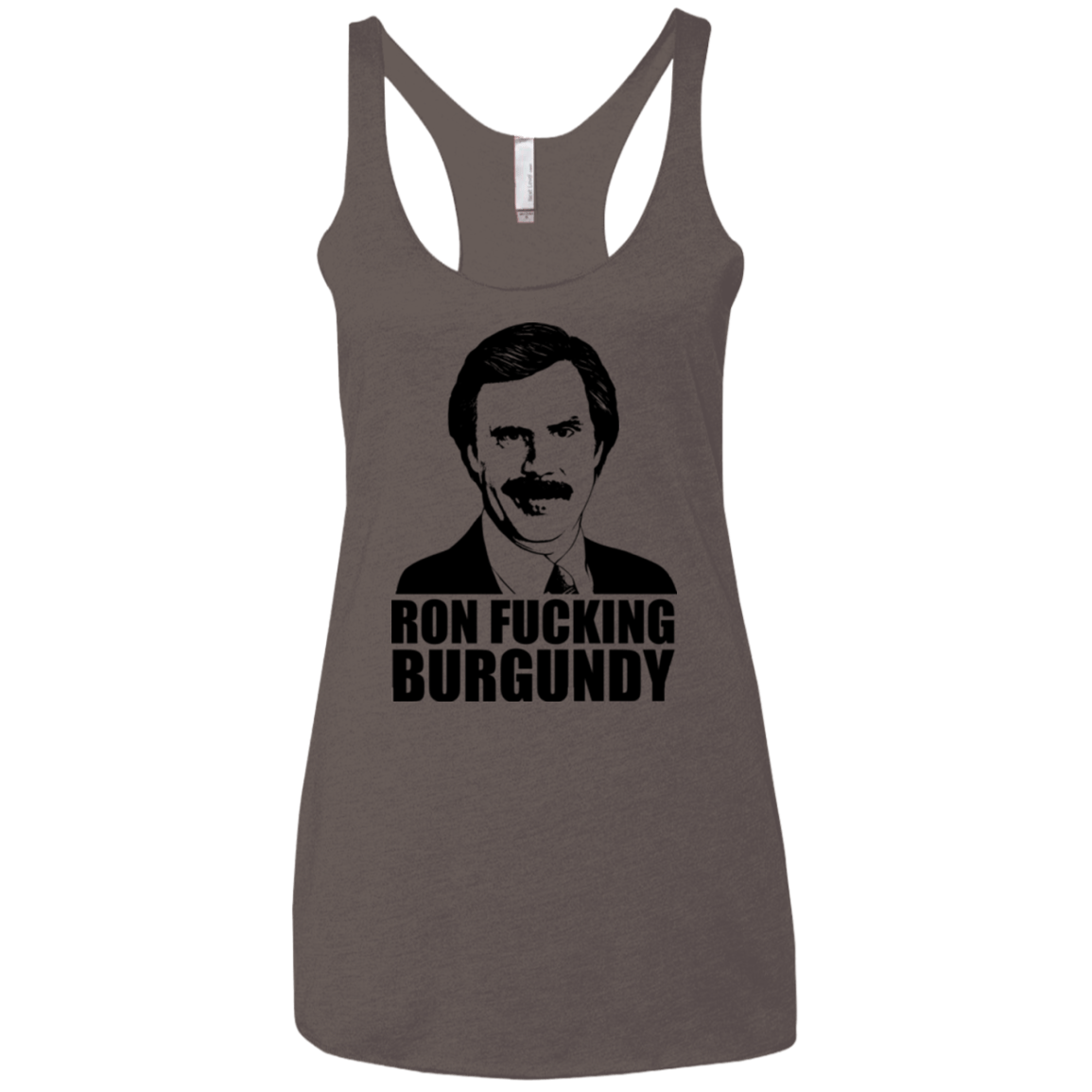 T-Shirts Macchiato / X-Small Ron Fucking Burgundy Women's Triblend Racerback Tank