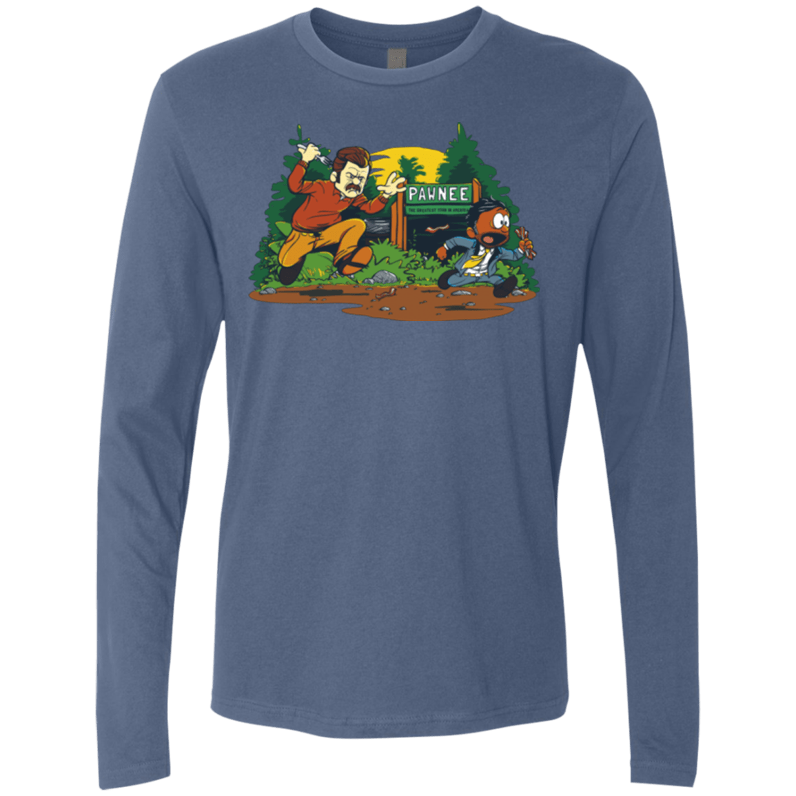 T-Shirts Indigo / Small Ron & Tom Men's Premium Long Sleeve