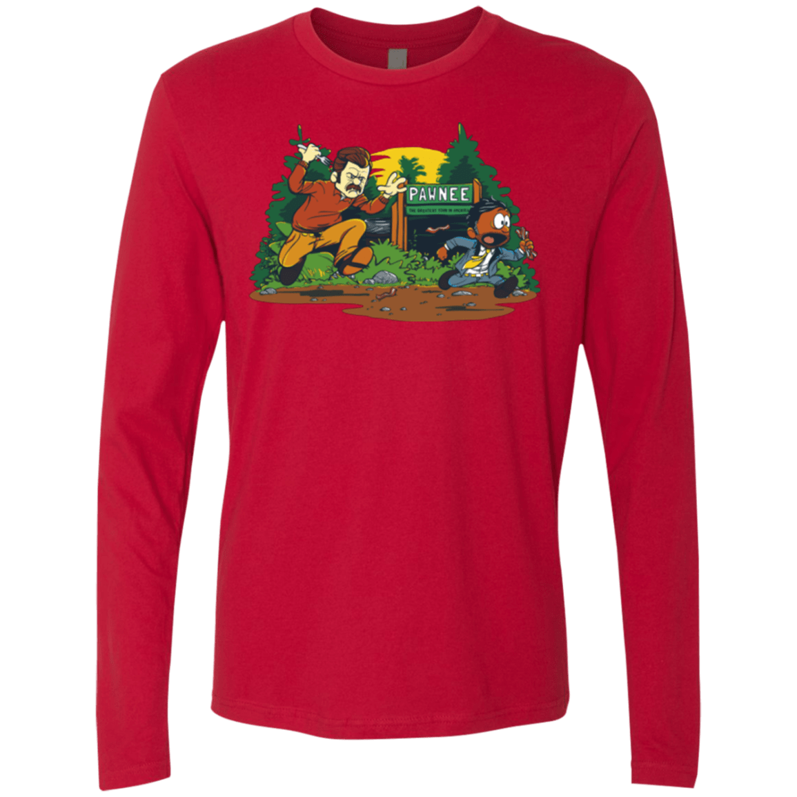T-Shirts Red / Small Ron & Tom Men's Premium Long Sleeve