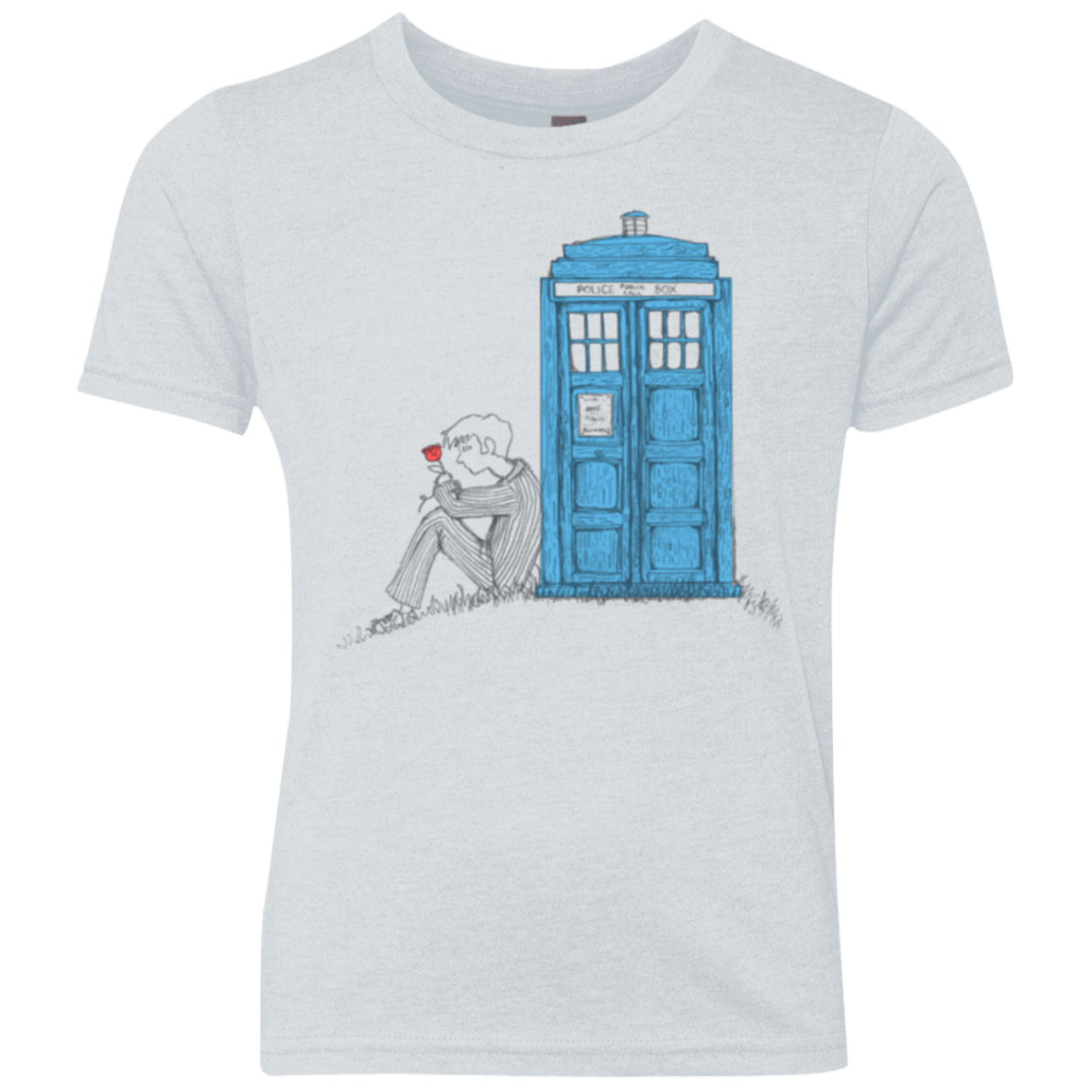 T-Shirts Heather White / YXS Rose Youth Triblend T-Shirt