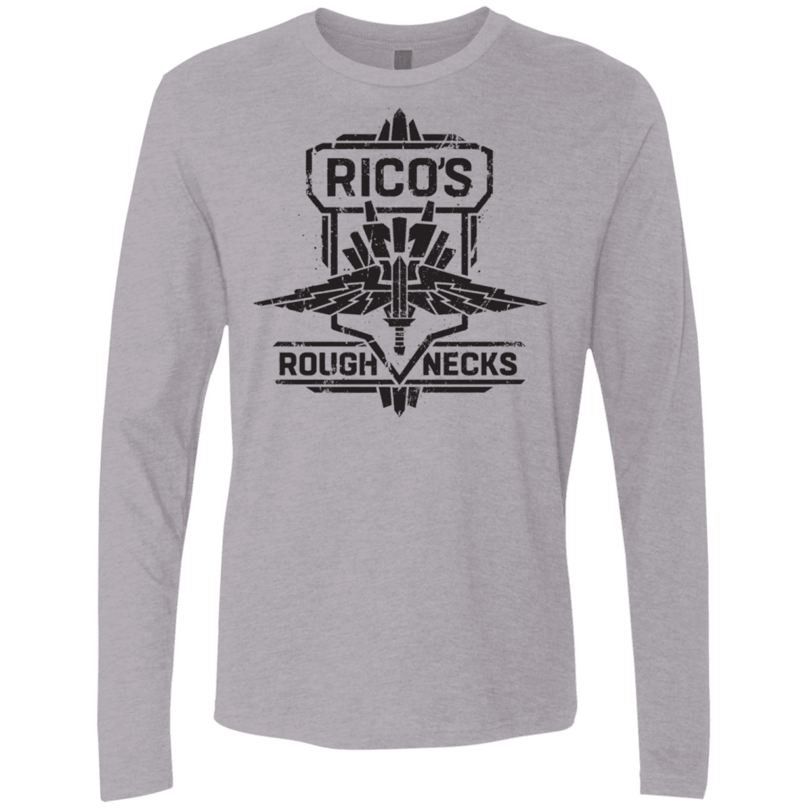 T-Shirts Heather Grey / S Roughnecks Men's Premium Long Sleeve