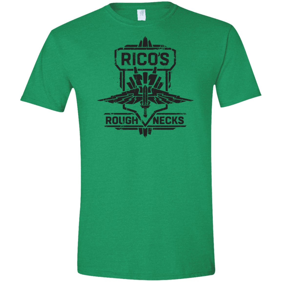 T-Shirts Heather Irish Green / M Roughnecks Men's Semi-Fitted Softstyle